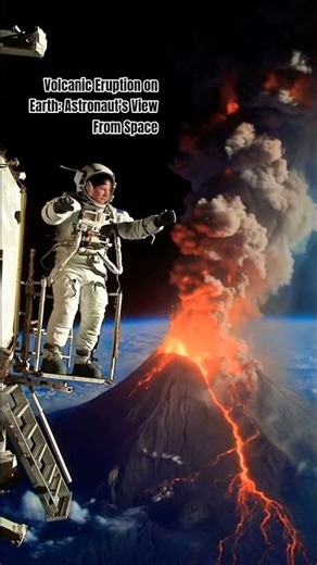 #Volcanic Eruption on Earth: Astronaut's View From Space@Amazing World Views
