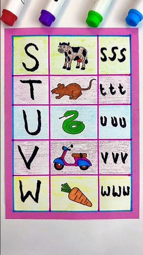 Learn the Letters S-T #shorts #shortvideo #education #art #reels