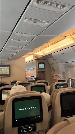 Flight Journey View | Airplane Takeoff & Landing Inside Cabin