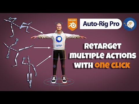 Auto-Rig Pro: Retarget multiple animations (Multiple Source Anim) [Blender]