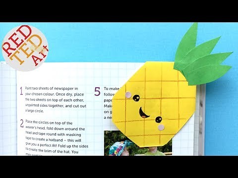 Easy Pineapple Bookmark Corner DIY - Kawaii Paper Bookmark Ideas