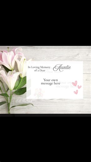 Personalised Laminated Tribute & Keepsake Cards