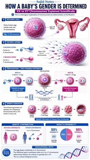 How Is a Baby's Gender Determined? | XX vs XY#BabyGender #XXvsXY #Chromosomes #Genetics #Biology