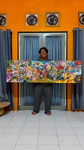 ONE PIECE COLOR SPREAD 1023, 1024, 1025 50x170cm Original Handmade Painting - Acrylic On Canvas | Darus Dartpaint