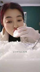 ASMR | Eating Snow Ice from the Fridge