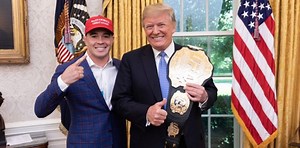 Video: President Donald Trump tells Colby Covington he'll be watching Tyron Woodley fight
