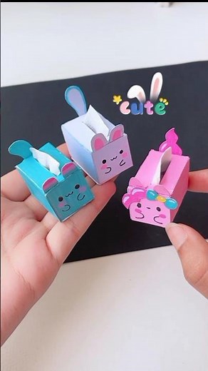 DIY miniature cat tissue box #shorts #diy #love #tonniartandcraft #craft #art