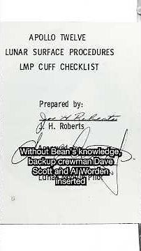 Apollo 12: Alan Bean's Lunar Surface-Flown LMP Wrist Checklist