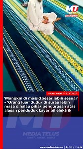 1.1M views · 11K reactions | Serba salah juga kalau ada di tempat pengurusan ni. Nak halau, orang nak beribadah. Mungkin kena letak notis supaya pelawat tahu undang-undang di surau perumahan. Kredit: Video Viral. #surau #perumahan #reels #viral #trending #fyp #foryou #malaysia #beritaterkini | Media Telus | Facebook
