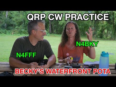 Becky's QRP CW POTA Activation | CW Practice at Wheeler Boat Ramp | QCX Mini