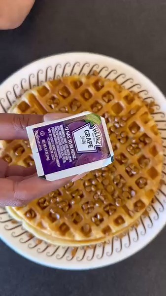 feed your inner child, add jelly to your peanut butter waffle 🥜🍇✨ | Waffle House