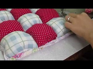 Técnica Puff - How to make a Bubble Puff Quilt - Alfombra puff quilt