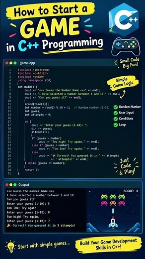 🎮 How to Start Game Development in C++ | Beginner’s Guide 🚀 #coding #learntocode #games