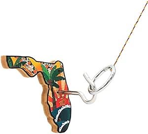 Tiki Toss Ring Toss Game for Adults & Kids - Florida Edition - Short Board with String and Hooks for Indoor and Outdoor Games