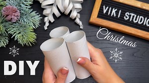 Amazing Paper Snowflake Tutorial Toilet Paper Roll Winter Ornaments #snowflakes #christmas #papersnowflaketutorial #christmasdecorations #christmasornaments | VIKI Studio Crafts