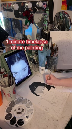 Mini Portrait Redo: Timelapse Painting Process