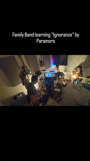 Gen Delta One | Family band practice 🎸🥁 Ignorance by Paramore. Sorry if it’s not perfect yet—we’re still learning. Once we’re ready, we’ll do the full... | Instagram