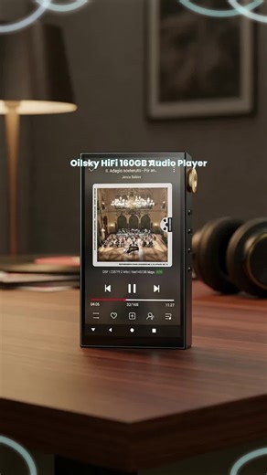Oilsky 160 Gb Hi-Fi Hi-Res Audio Player, Bluetooth-compatible & WiFi, 4.4mm Balanced Output, Dual Ess Dac, 4.02