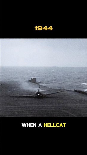 F6F Hellcat Crash Lands on Aircraft Carrier | WW2 1944