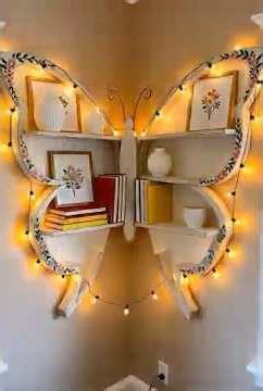 Wooden Butterfly-Shaped Corner Wall Shelf #diy #wood #woodworking #pallets #palletwood