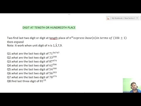 Finding last two digit or digit at tens place JEE MAINS AND advance