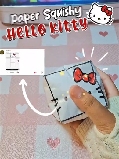 Paper Squishy Hello Kitty tutorial