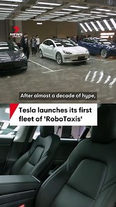 87K views · 320 reactions | After almost a decade of hype, Tesla has launched its own robo-taxi service in Texas. A handful of driverless cars are now on the streets of Austin. Elon Musk says the program will expand to a thousand vehicles within months. It could be a critical test for the company... which has been struggling with poor sales and consumer backlash. #tesla #robotaxi #austin #EV #driverlesscars #7NEWS | 7NEWS Australia | Facebook