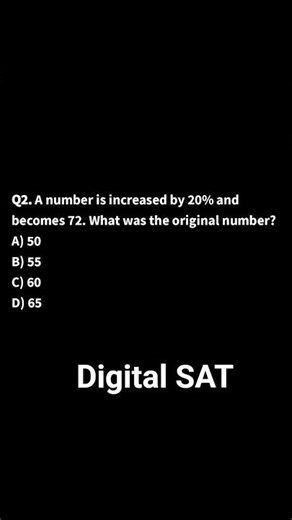 a number is increased by 20% and becomes 72. What is the number? #iteachmath #openmiddle #cuemath
