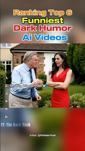 Top 6 Funniest Dark Humor AI Videos (Part 2) 🤖💀 | Try Not to Laugh Challenge #funnyshorts #ai