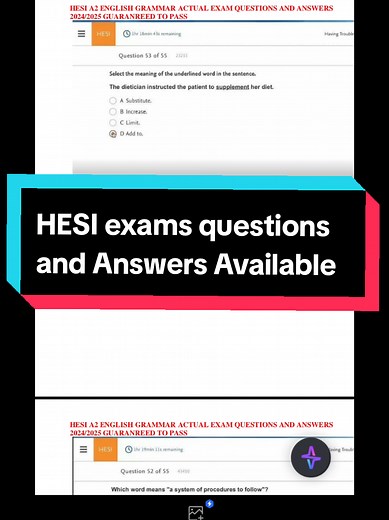 Struggling to pass your HESI exams, reach out for biology, anatomy, English, mathematics, chemistry and Reading exams questions and answers. Your success is our happiness #hesi #hesiexams #hesitest #hesibiology #hesianatomy #hesimath #hesianatomy #reading