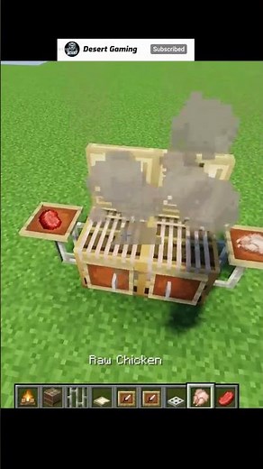 Realistic BBQ Grill🔥 in Minecraft #minecraft #minecraftshorts #gaming #trending #minecraftbuilds