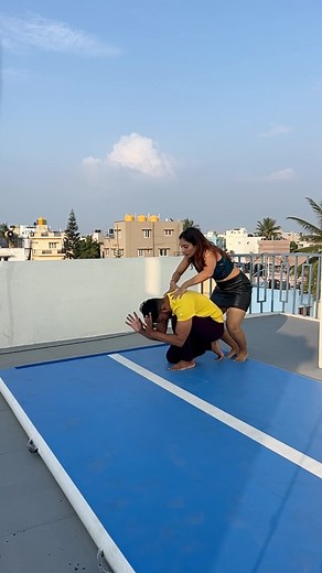1.2M views · 8.7K reactions | Amazing couple stunt #reelsfb #reelsviral #couplegoals #acrobatics #action #gymnastics #parkour | Hoshiyar Singh | Facebook
