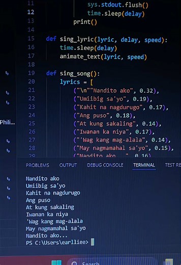Nandito Muli: Python Programming Lyrics