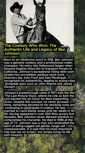 The Cowboy Who Won: The Authentic Life and Legacy of Ben Johnson
