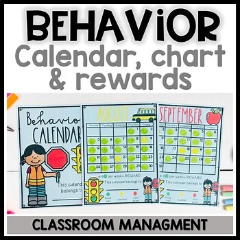 Monthly Behavior Calendar 25-26 | Classroom Management Chart | Back to school