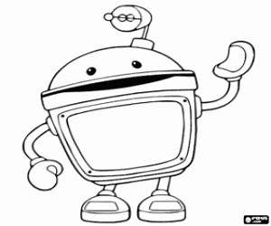 Bot, the best friend robot of the Team Umizoomi coloring page printable game