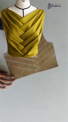 ✨ Criss-Cross Draped Patternya Making Guide ✨ Wrap Style Pleated Blouse Pattern