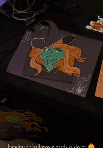 Handmade Halloween Cards & Decor Ideas