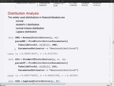 Market Analysis of the Portfolio Using Wolfram Mathematica