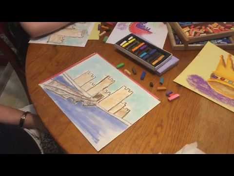 How to Draw a Castle with Chalk Pastels