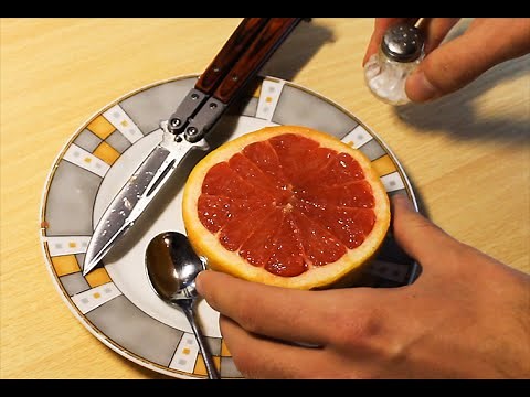 How to properly slice and eat a grapefruit [HD, instructions, tutorial, German]