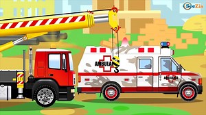 The Ambulance - Emergency Vehicles Cartoon - Video for children - Cartoons for kids Part 2