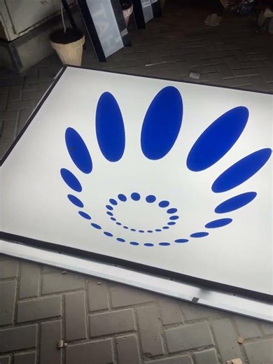 Stretch film with 3d acrylic letters signage