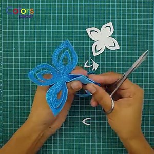 109K views · 2.3K reactions | Amazing Glitter Foam Christmas Snowflakes making instruction. It's very easy and simple Christmas Crafts. | Colors Paper | Facebook