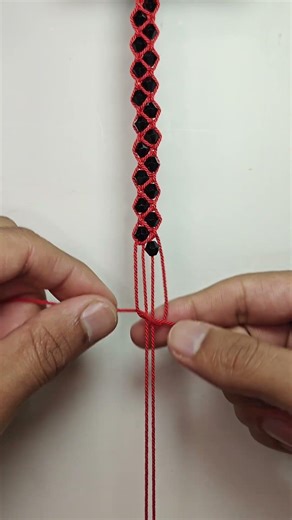 How to Tie Beads in Cord | Easy Macrame & Bracelet Tutorial #shortstutorial #diy #macrame #knotting