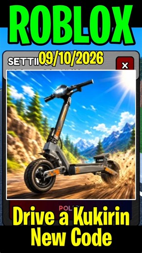 All New Drive a Kukirin Codes Roblox 09/10/2026