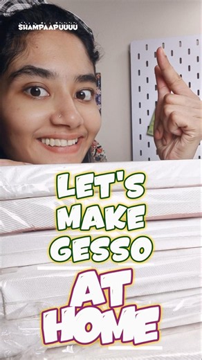 How to make gesso at home #diy #gesso #homemadegesso #shorts #creative #artandcraft #artist #crafter