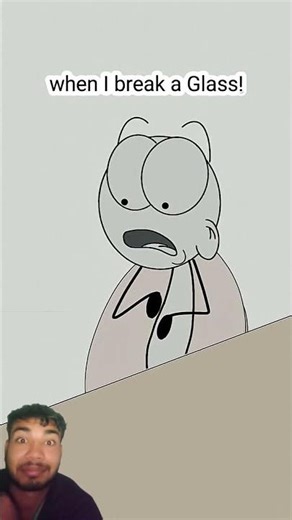 Glass Break 😱💥 #animation #comedy #animationmeme #funny #memes #anime #viral #animatry #animatin #yt