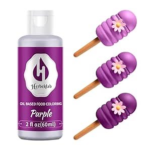 Purple Oil Based Food Coloring – 2 fl oz Professional Grade Concentrated Oil Food Dye for Melting Chocolate, Candy Melts, Cake Pops, Strawberries & Baking