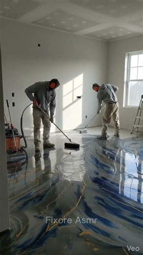 From Dust to Luxury | Full Epoxy Room Makeover #asmr #construction #luxuryhome